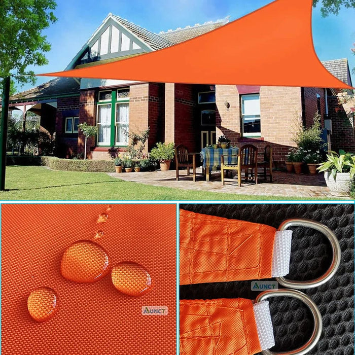 Orange All Size Waterproof Sun Shade Sail Square Rectangle