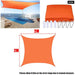 Orange All Size Waterproof Sun Shade Sail Square Rectangle