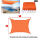 Orange All Size Waterproof Sun Shade Sail Square Rectangle