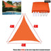 Orange All Size Waterproof Sun Shade Sail Square Rectangle