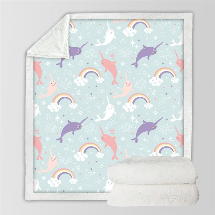Orcinus Orca Blankets For Bed Watercolour Custom Blanket