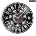 Organic Marijuana Leaf Vinyl Record Wall Clock