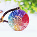 Orgone Energy Rainbow Pendant Necklace Emf Protection