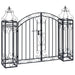 Ornamental Garden Gate Wrought Iron 122x20.5x100 Cm Akaok