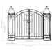 Ornamental Garden Gate Wrought Iron 122x20.5x100 Cm Akaok
