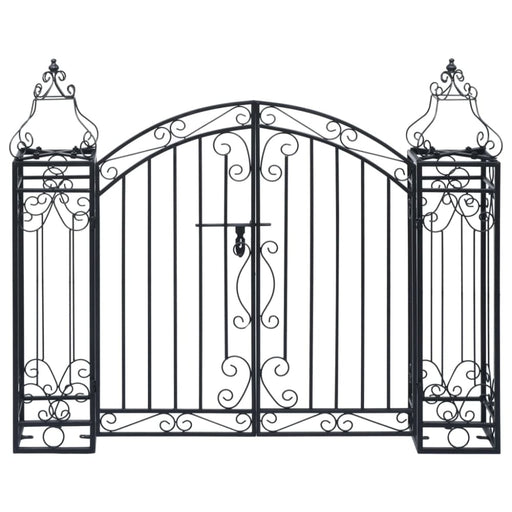 Ornamental Garden Gate Wrought Iron 122x20.5x100 Cm Akaok