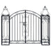 Ornamental Garden Gate Wrought Iron 122x20.5x100 Cm Akaok