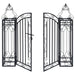 Ornamental Garden Gate Wrought Iron 122x20.5x100 Cm Akaok