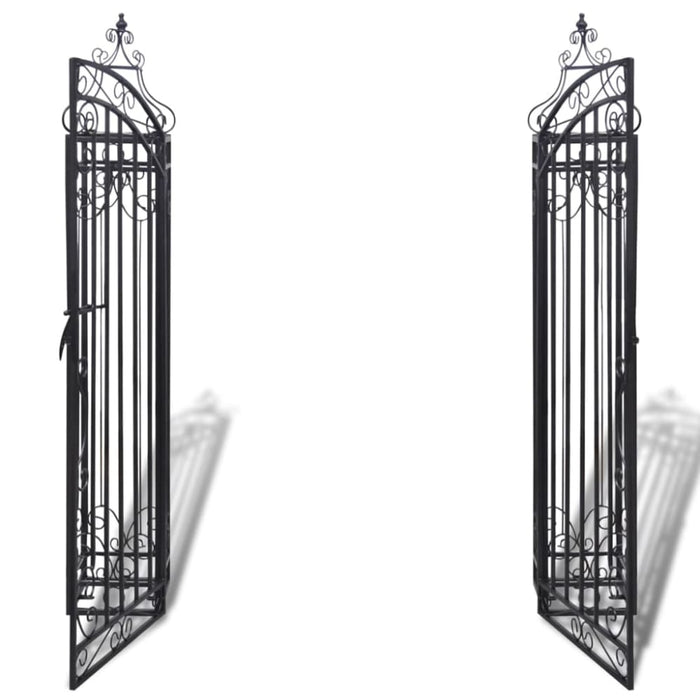 Ornamental Garden Gate Wrought Iron 122x20.5x134 Cm Abkbp