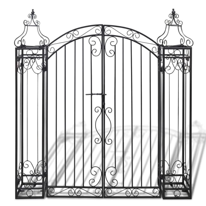 Ornamental Garden Gate Wrought Iron 122x20.5x134 Cm Abkbp