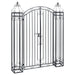 Ornamental Garden Gate Wrought Iron 122x20.5x160 Cm Akaxb