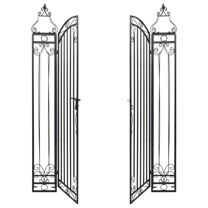 Ornamental Garden Gate Wrought Iron 122x20.5x160 Cm Akaxb