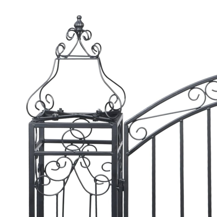 Ornamental Garden Gate Wrought Iron 122x20.5x160 Cm Akaxb