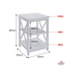 Orson 2-tier Bedside Table - White
