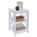 Orson 2-tier Bedside Table - White