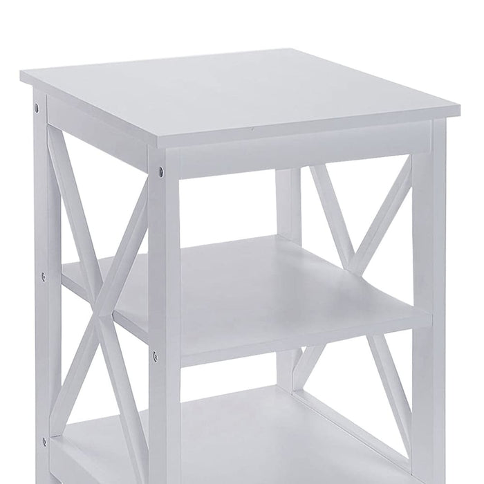 Orson 2-tier Bedside Table - White