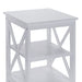 Orson 2-tier Bedside Table - White