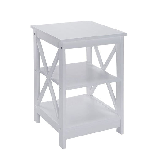 Orson 2-tier Bedside Table - White