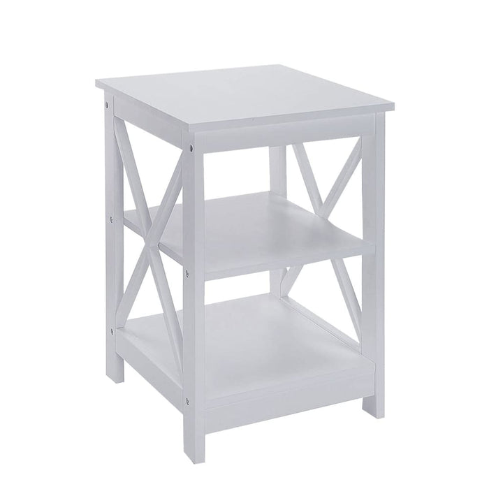 Orson 2-tier Bedside Table - White