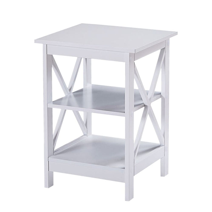 Orson 2-tier Bedside Table - White
