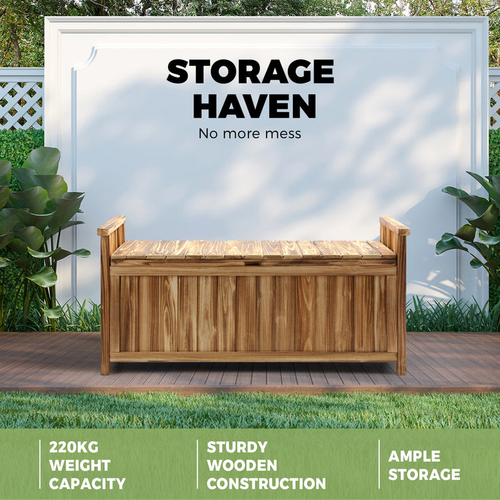 Outdoor Storage Box Garden Bench Tools Toy Chest Furniture Container Shed