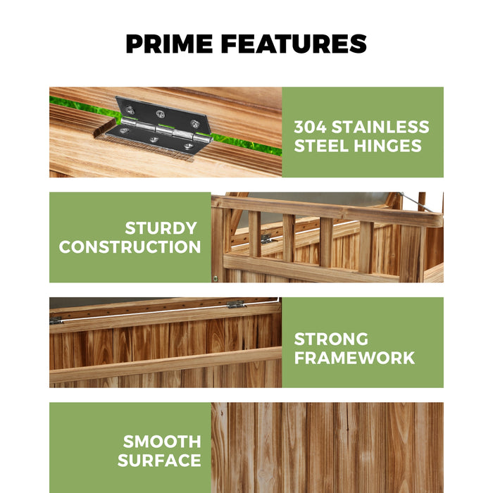 Outdoor Storage Box Garden Bench Tools Toy Chest Furniture Container Shed