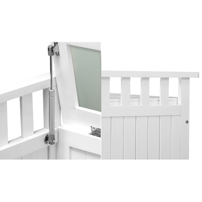 Outdoor Storage Box Garden Bench Wooden Chest Toy Tool Container Furniture