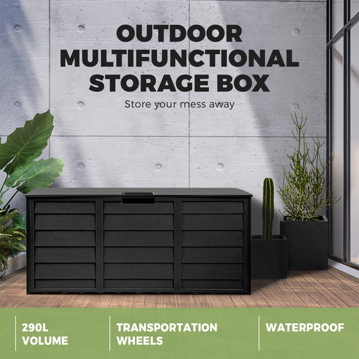 Outdoor Storage Box 290L Black