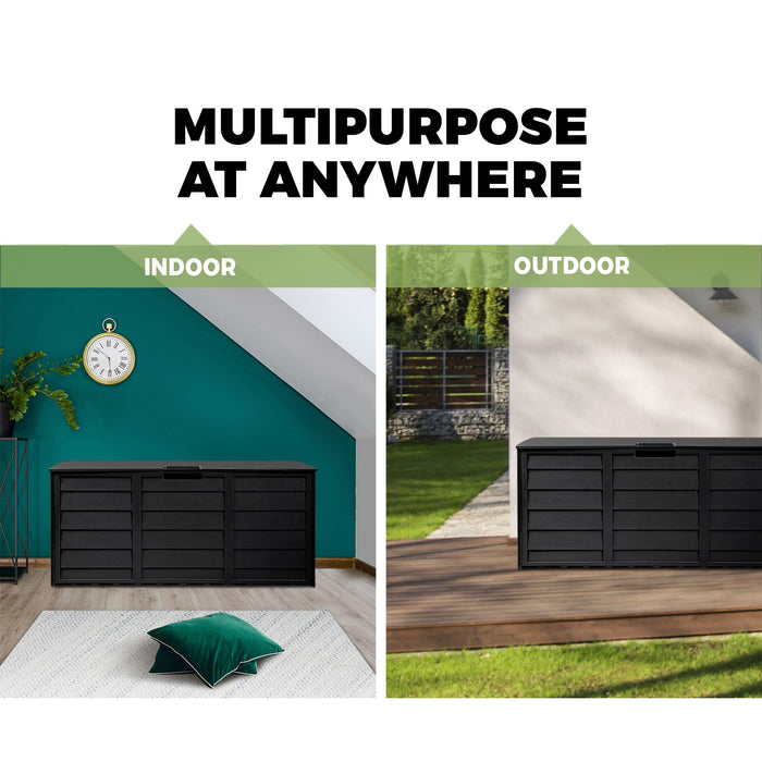 Outdoor Storage Box 290L Black