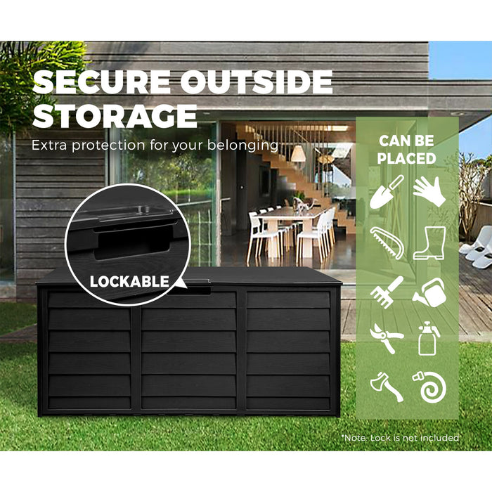 Outdoor Storage Box 290L Black