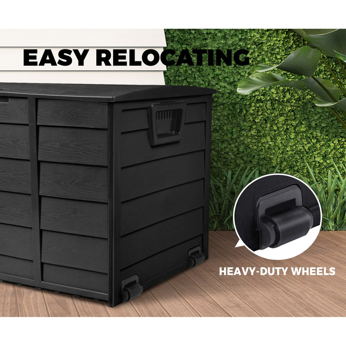 Outdoor Storage Box 290L Black