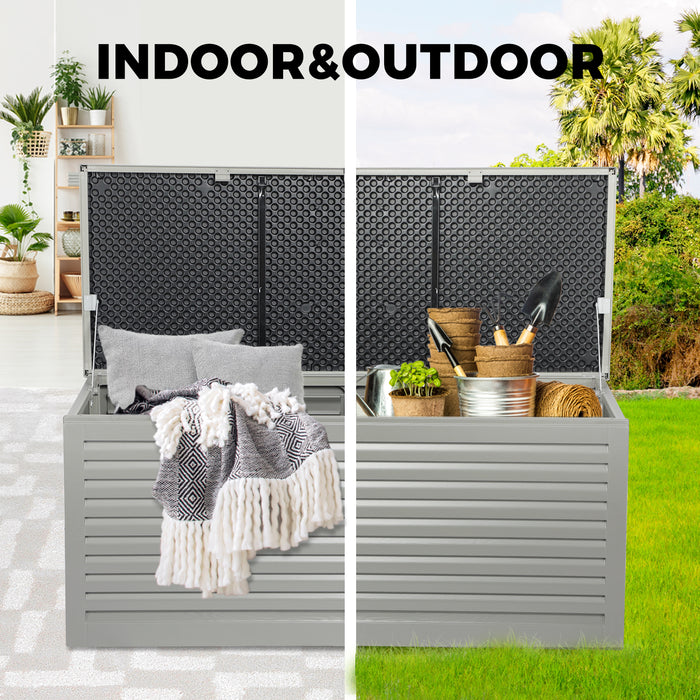 Outdoor Storage Box Container Lockable Indoor Toy Tools Shed Garden 390L