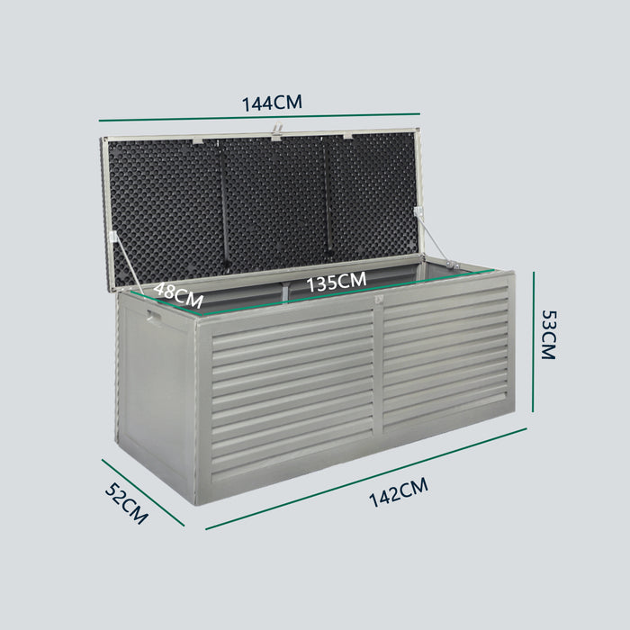 Outdoor Storage Box Container Lockable Indoor Toy Tools Shed Garden 390L