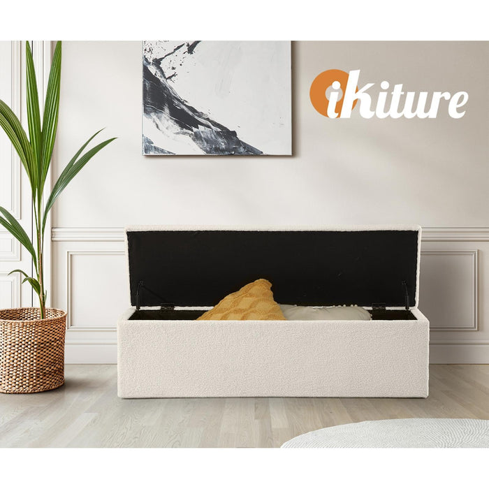 1 Pack Oikiture Storage Ottoman Blanket Box Foot Stool Bench Chest Toy Large