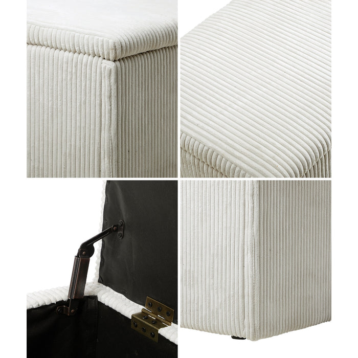 1 Pack Oikiture Storage Ottoman Blanket Box Foot Stool Bench Chest Toy Large