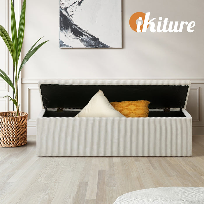 1 Pack Oikiture Storage Ottoman Blanket Box Foot Stool Bench Chest Toy Large