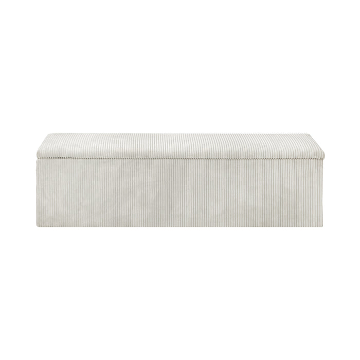 Storage Ottoman Blanket Box Foot Stool Xl Chest Toy Polyester Beige