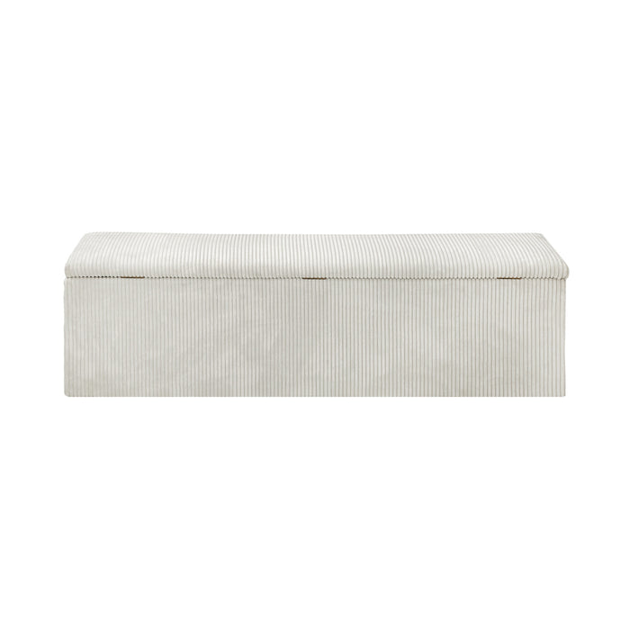 Storage Ottoman Blanket Box Foot Stool Xl Chest Toy Polyester Beige