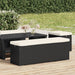 Ottoman Bench with Cushion Black 110x30x40 Cm Poly Rattan