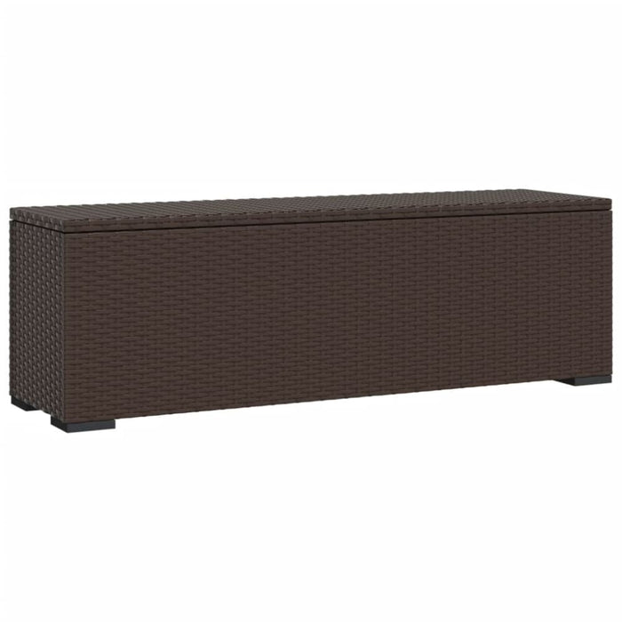 Ottoman Bench with Cushion Brown 110x30x40 Cm Poly Rattan