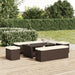 Ottoman Bench with Cushion Brown 110x30x40 Cm Poly Rattan