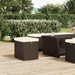 Ottoman with Cushion Brown 40x30x40 Cm Poly Rattan Toktkt