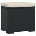 Ottomans with Cushions 2 Pcs Black 40x30x40 Cm Poly Rattan