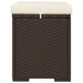 Ottomans with Cushions 2 Pcs Brown 40x30x40 Cm Poly Rattan