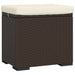 Ottomans with Cushions 2 Pcs Brown 40x30x40 Cm Poly Rattan