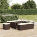 Ottomans with Cushions 2 Pcs Brown 40x30x40 Cm Poly Rattan