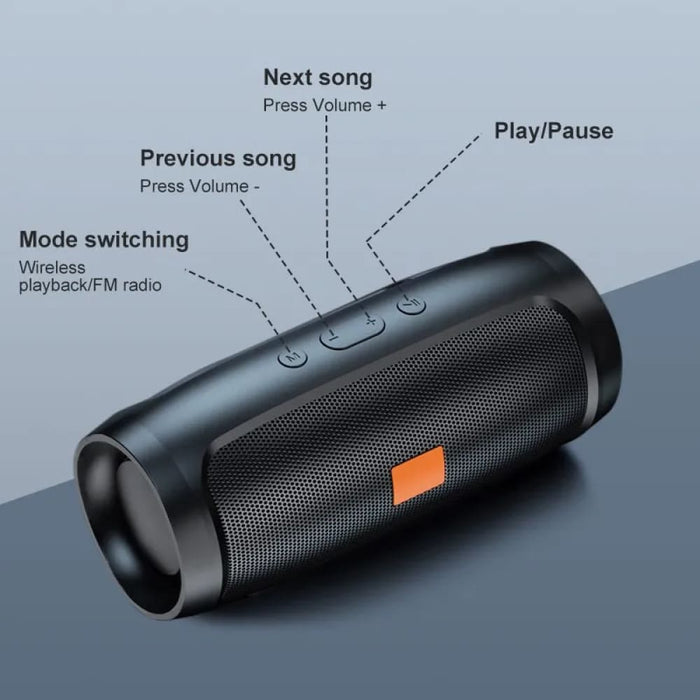 Outdoor Bluetooth Speaker with Dual Stereo Tf Usb Playback