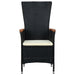 Outdoor Chairs 2 Pcs with Cushions Poly Rattan Black Ailip