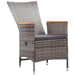 Outdoor Chairs 2 Pcs with Cushions Poly Rattan Grey Albla