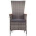 Outdoor Chairs 2 Pcs with Cushions Poly Rattan Grey Albla